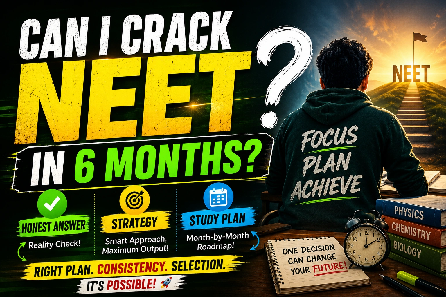 Can I Crack NEET in 6 Months? Sincere Answer, Strategy & Study Plan